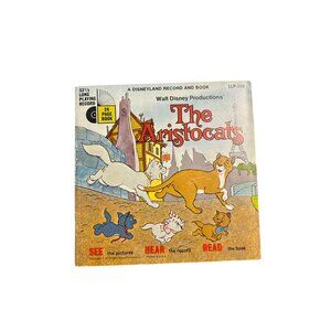 Walt Disney The Aristocats Disneyland Record & Book LLP-349 Vintage 1970s Origin